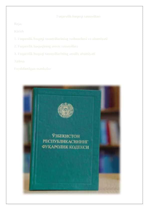 Fuqarolik huquqi tamoyillari 25
