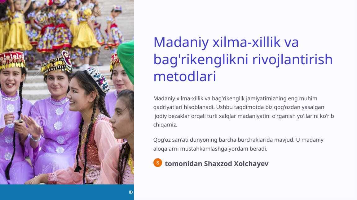 Madaniy xilma-xillik va bag'rikenglikni rivojlantirish metodlari