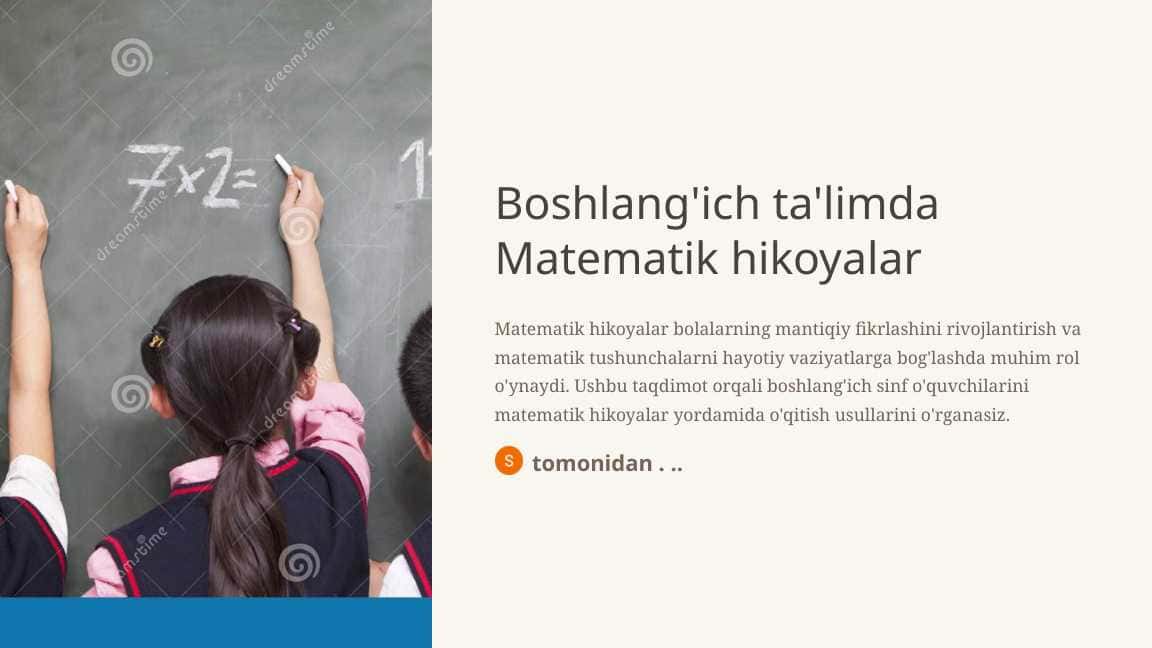 Boshlang'ich ta'limda Matematik hikoyalar