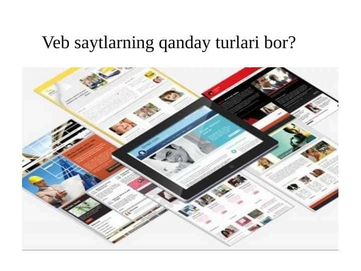Veb saytlarning qanday turlari bor