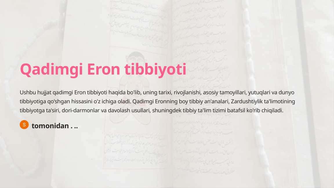 Qadimgi Eron tibbiyoti
