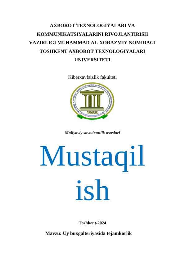 Uy buxgalteriyasida tejamkorlik
