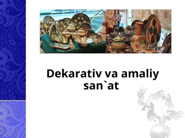 Dekarativ va amaliy san`at
