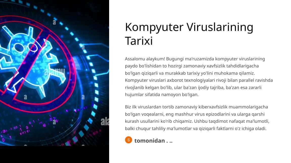 Kompyuter Viruslarining Tarixi