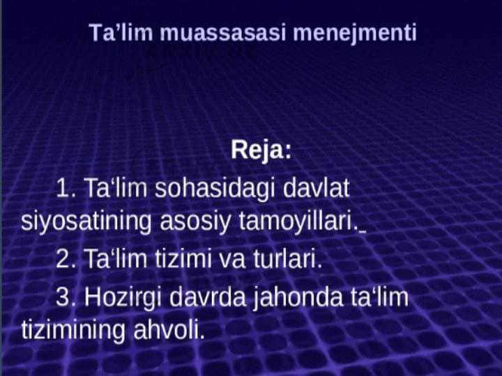 Talim muassasasi menejmenti