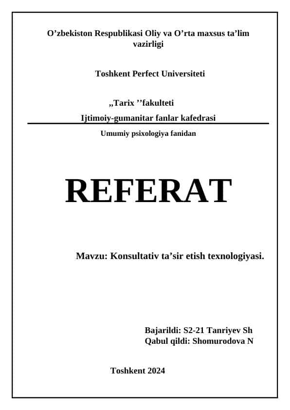 Konsultativ ta'sir etish texnologiyasi