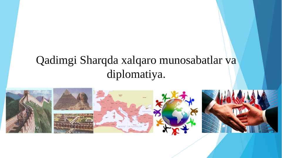 Qadimgi Sharqda xalqaro munosabatlar va diplomatiya