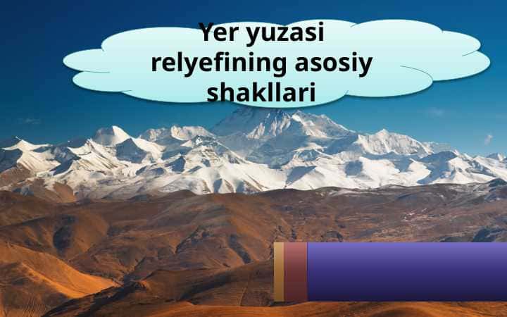 Yer yuzasi relyefining asosiy shakllar