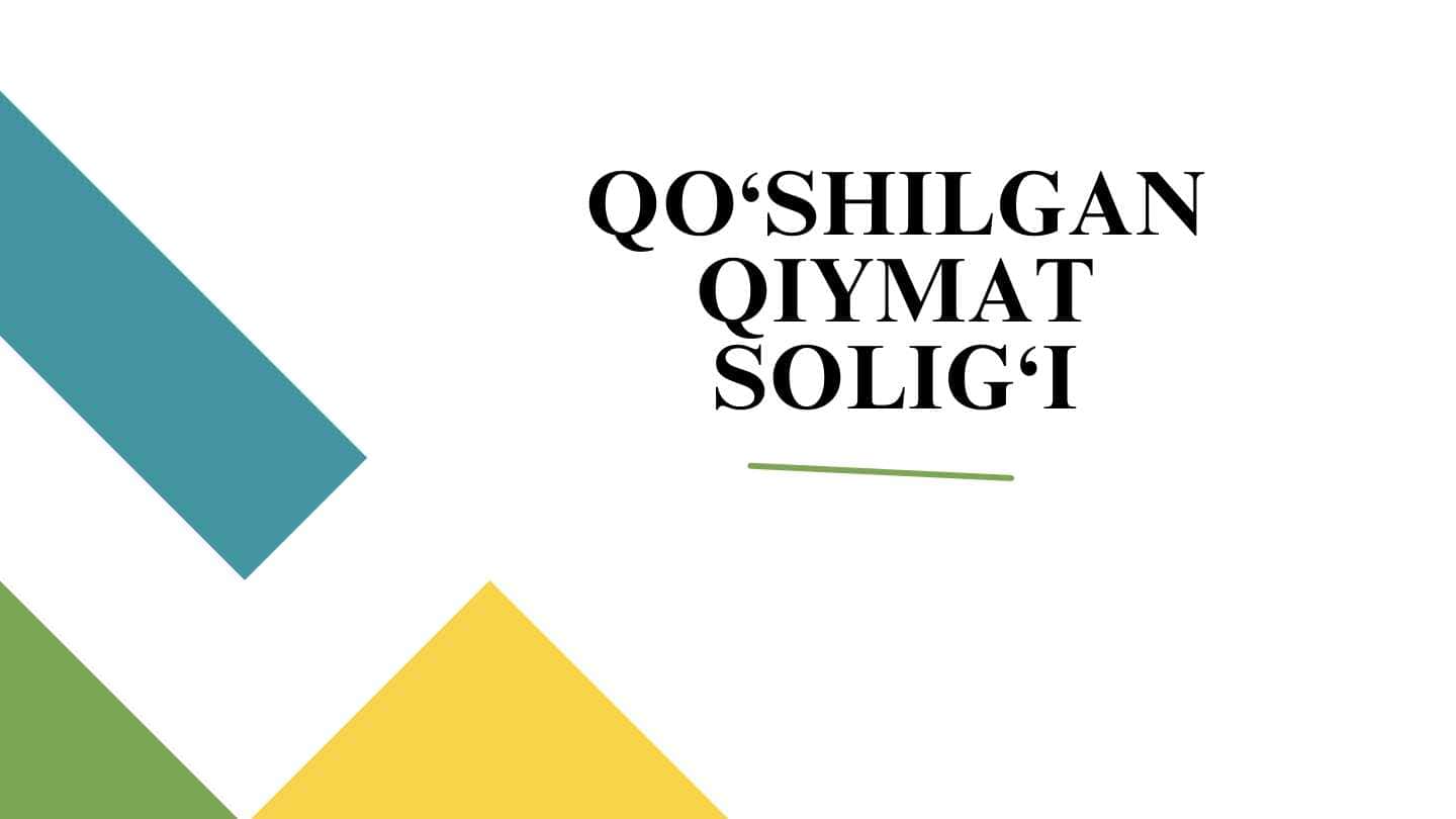Qo'shilgan qiymat soligʻi