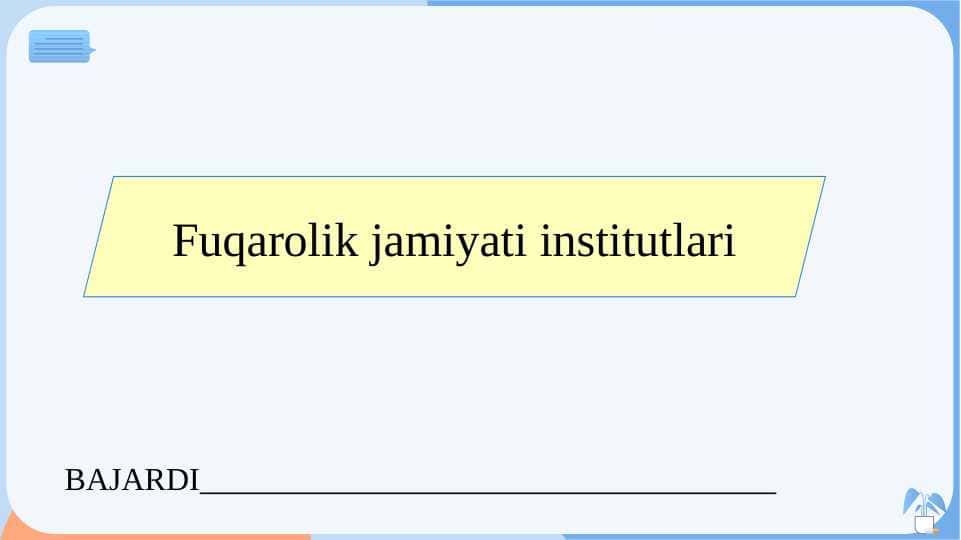 Fuqarolik jamiyati institutlari