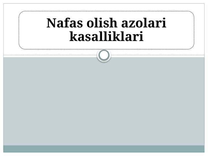 Nafas olish azolari kasalliklari