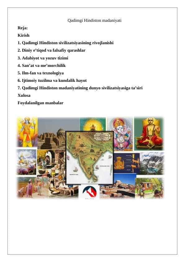 Qadimgi Hindiston madaniyati