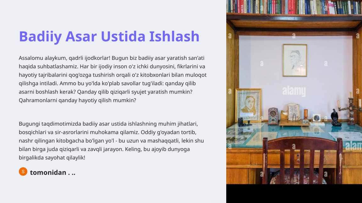 Badiiy Asar Ustida Ishlash