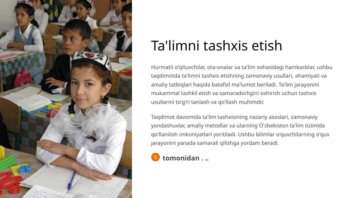 Ta'limni tashxis etish