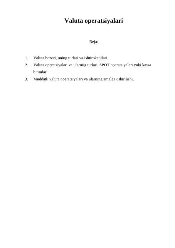 Valuta operatsiyalari 20
