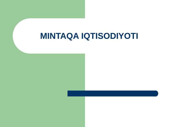 MINTAQA IQTISODIYOTI