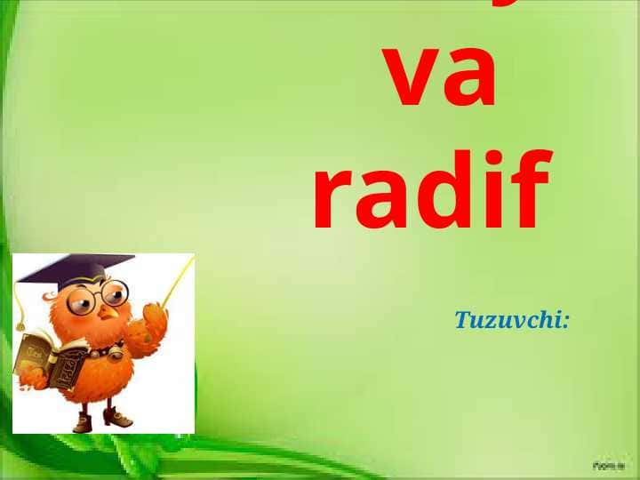Qofiya va radif