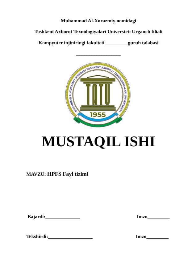 HPFS Fayl tizimi