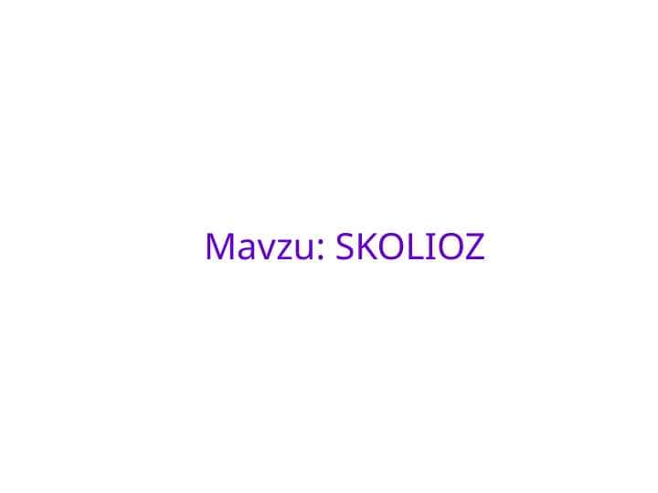 SKOLIOZ