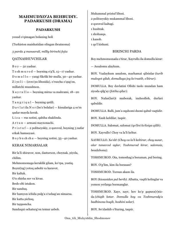 Padarkush drammasi