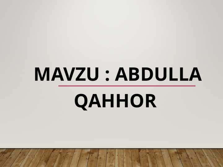 Abdulla Qahhor