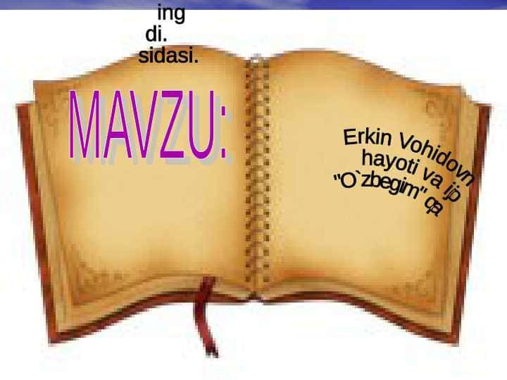 Erkin Vohidovning