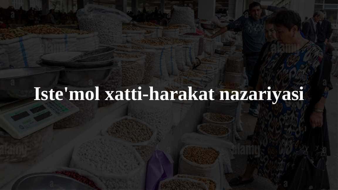 Iste'mol xatti-harakat nazariyasiIste'mol xatti-harakat nazariyasi