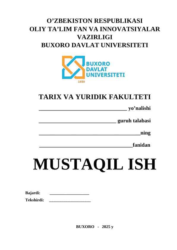 YURIDIK SHAXSNING TASHKILIY VA HUQUQIY ASOSLARI