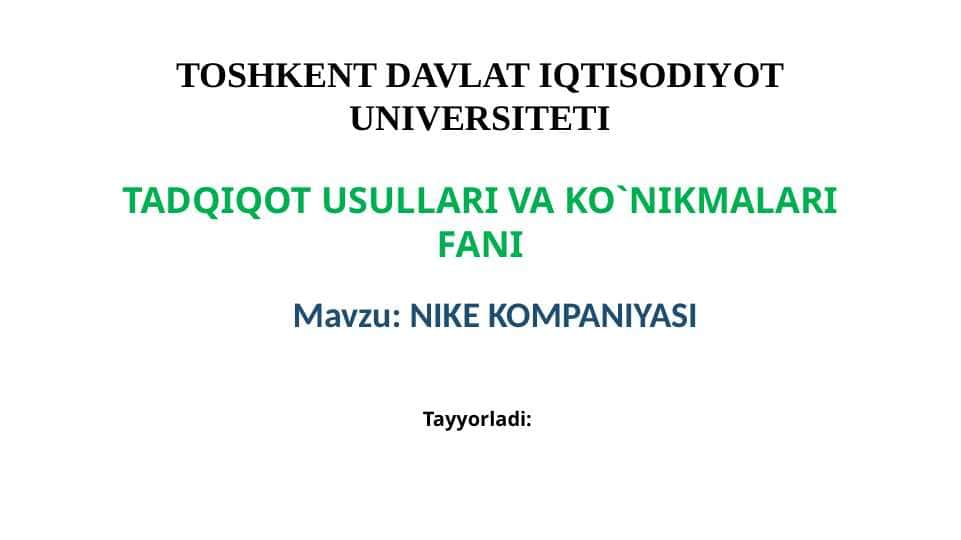 Nike kompaniyasi