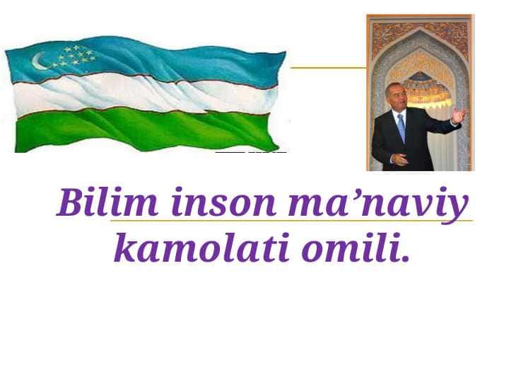 Bilim inson ma’naviy kamolati omili