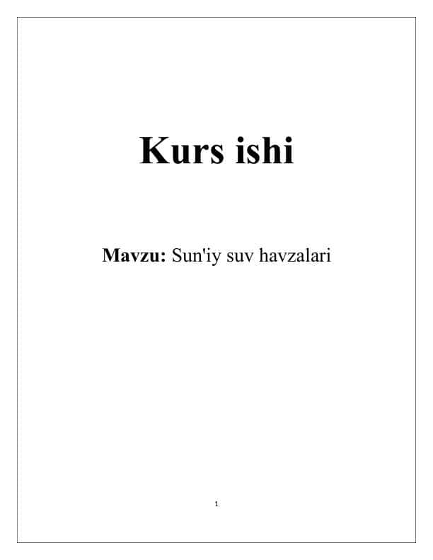Sun'iy suv havzalari
