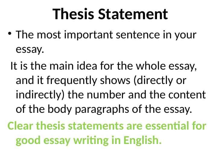 Thesis Statement