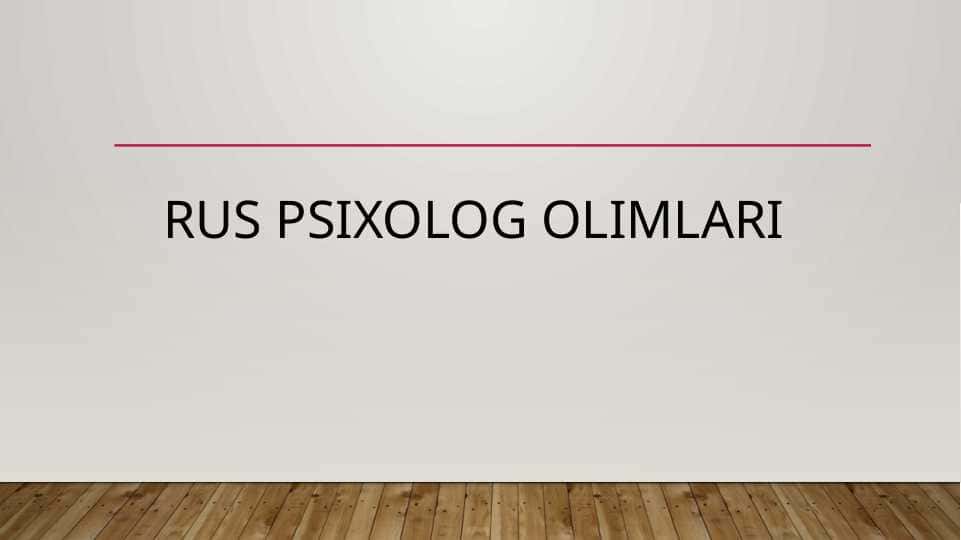 Rus psixolog olimlari