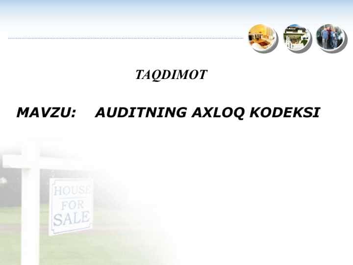 AUDITNING AXLOQ KODEKSI