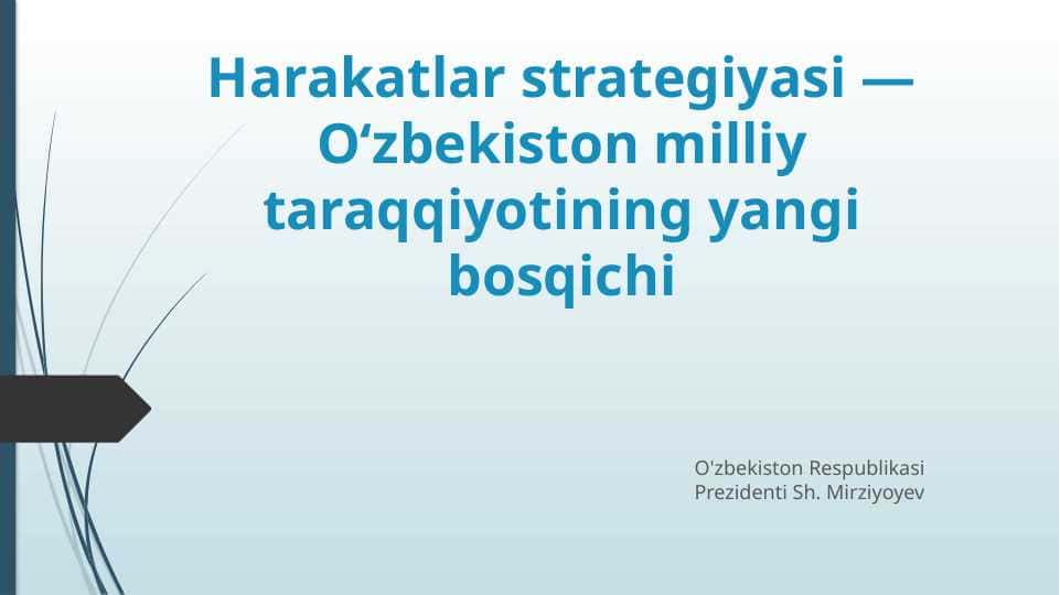 Harakatlar strategiyasi — Oʻzbekiston milliy taraqqiyotining yangi bosqichi