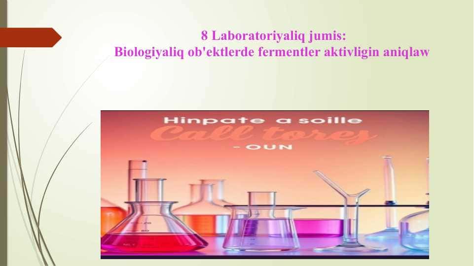 fermentlar aktivligini aniqlash