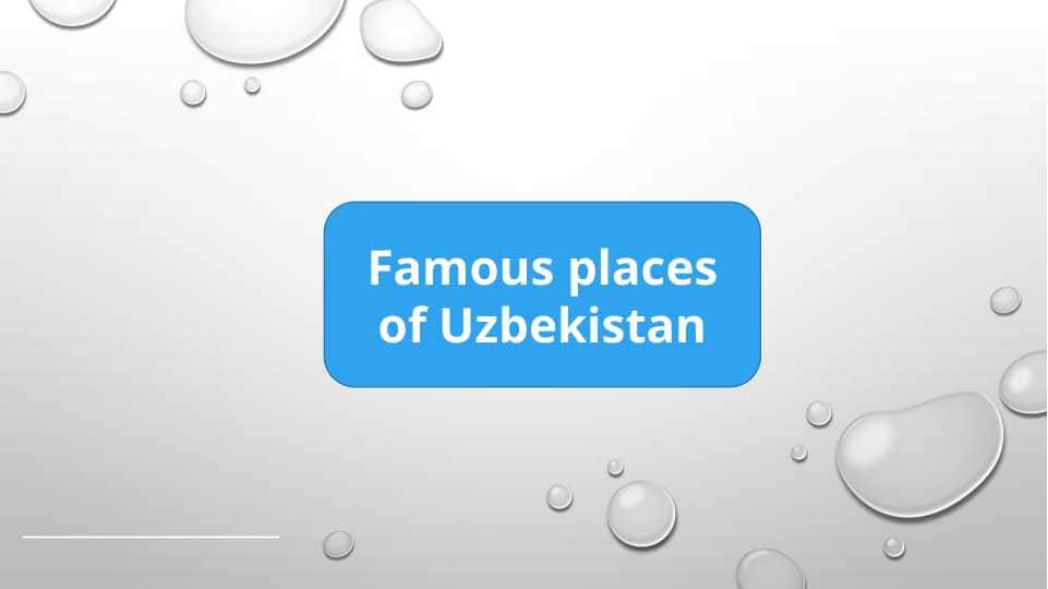 Famous places of Uzbekistan