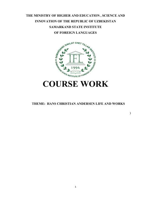 HANS CHRISTIAN ANDERSEN LIFE AND WORKS