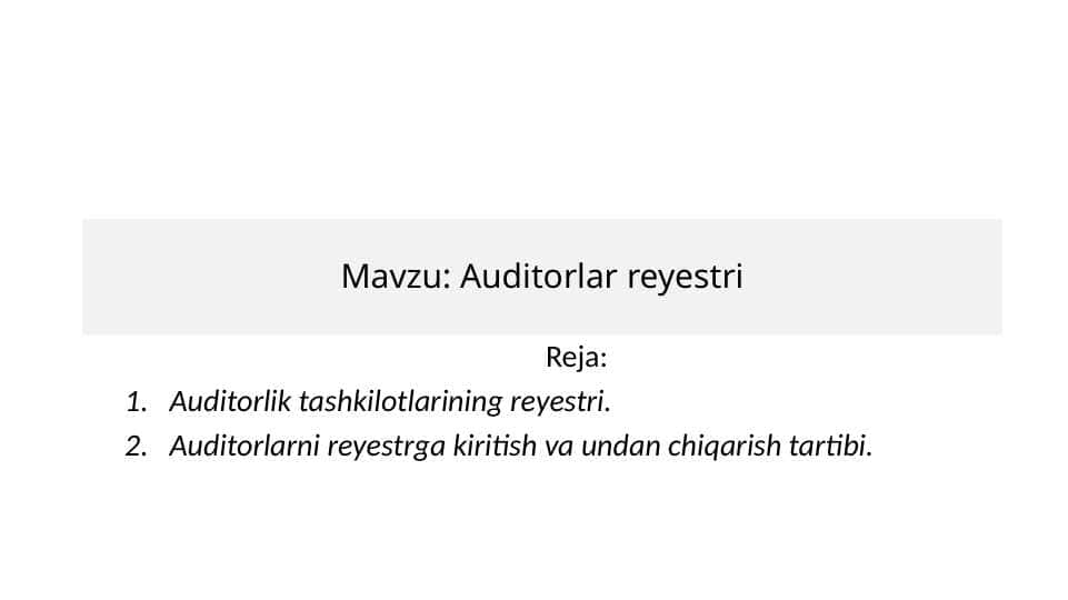 Auditorlar reyestri