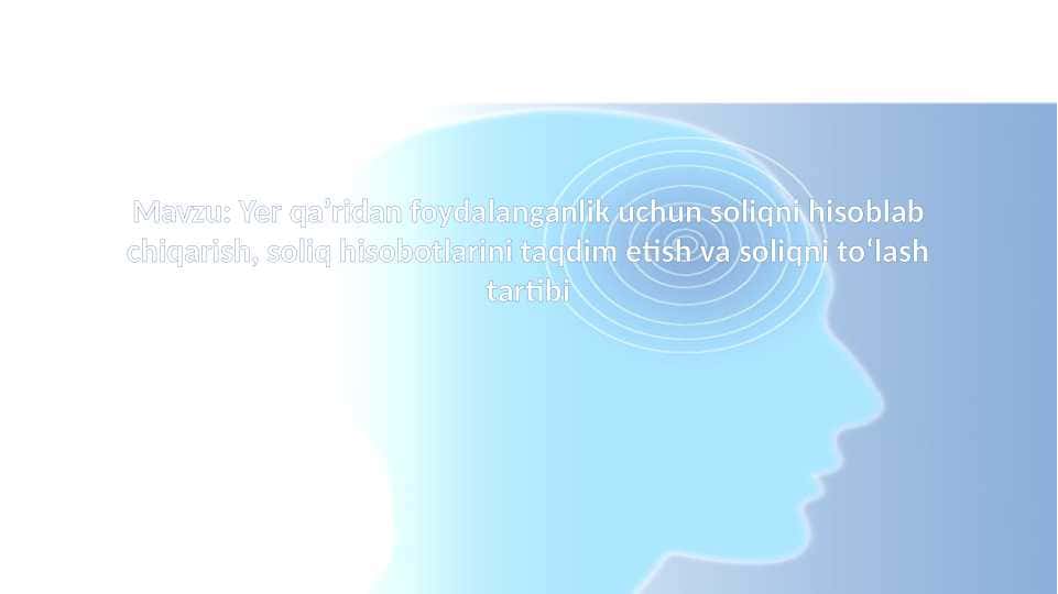 Yer qa’ridan foydalanganlik uchun soliqni hisoblab chiqarish, soliq hisobotlarini taqdim etish va soliqni to‘lash tartibi