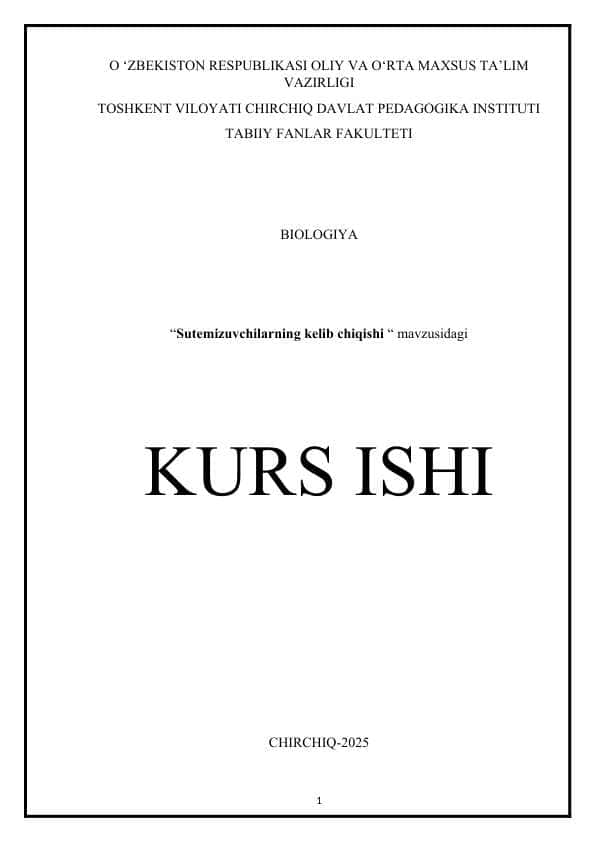 “Sutemizuvchilarning kelib chiqishi