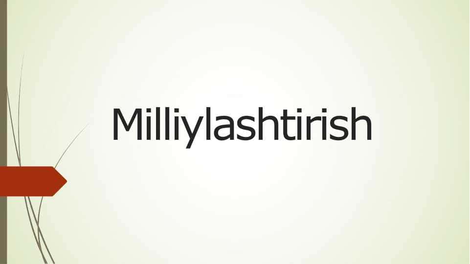Milliylashtirish