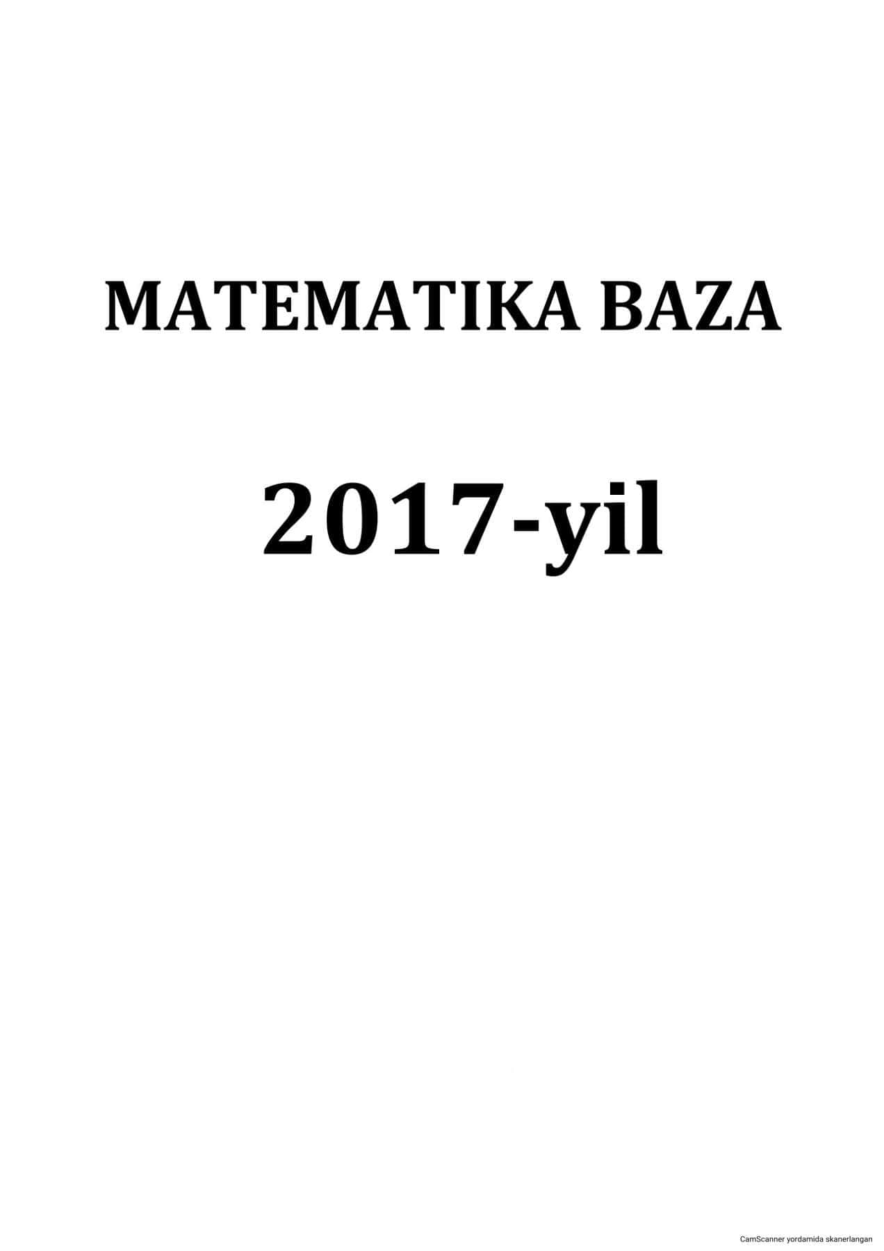Matematika 2017-yil Baza