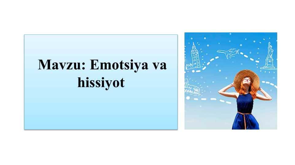 Emotsiya va hissiyot