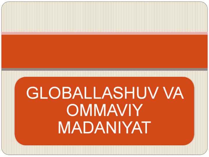 ommaviy madaniyat