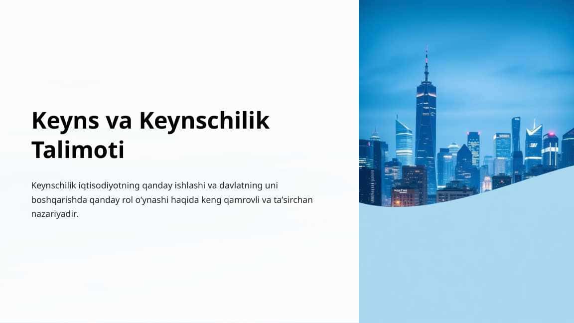 Keyns va keynschilik talimoti