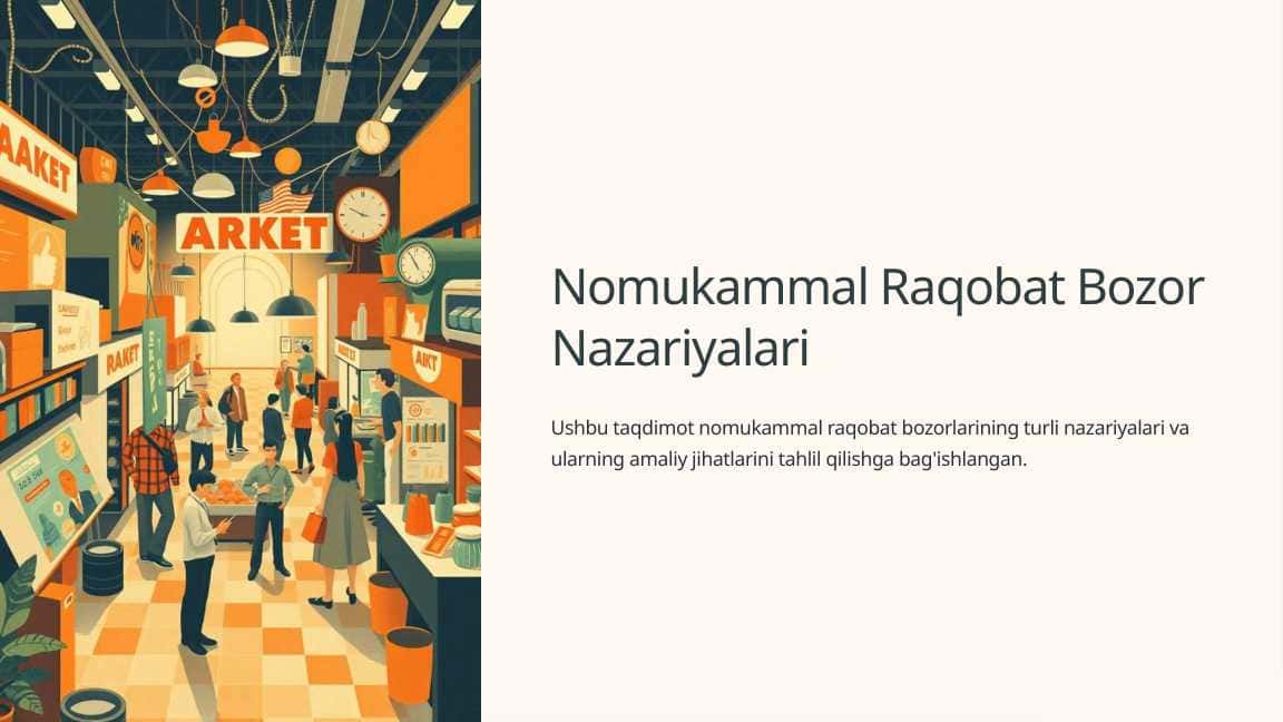 Nomukammal raqobat bozor nazariyalari