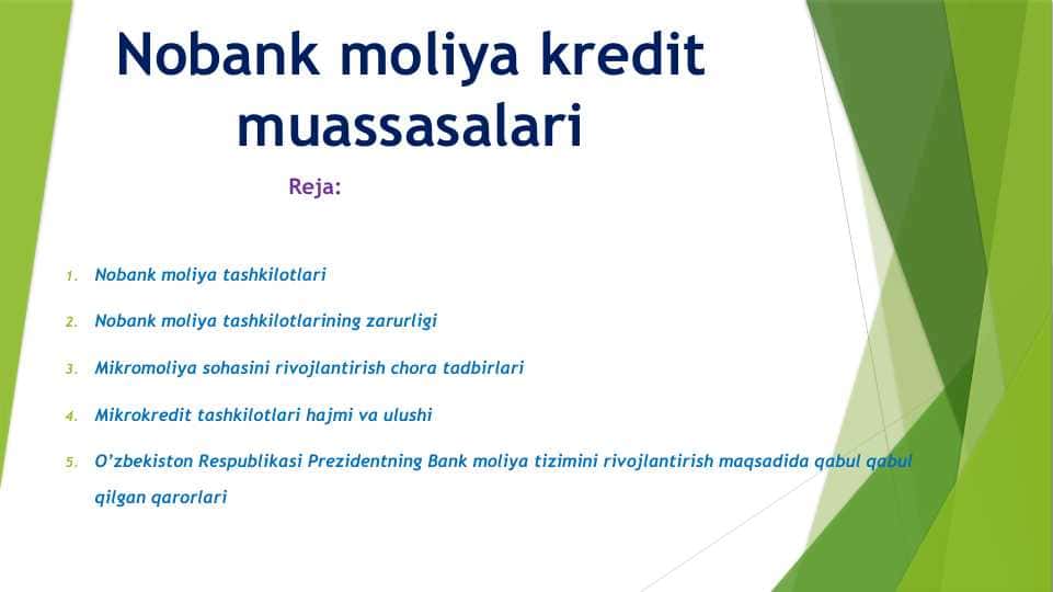 Nobank moliya kredit muassasalari