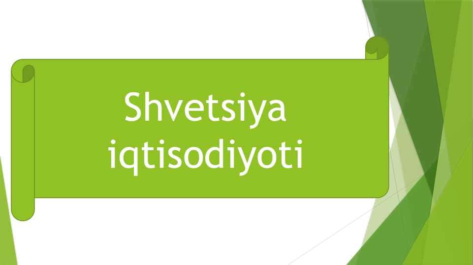 Shvetsiya iqtisodiyoti