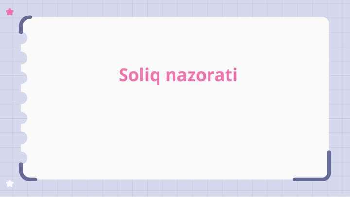 Soliq nazorati